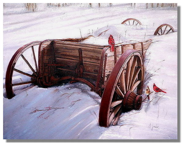 Cardinals on Wagon