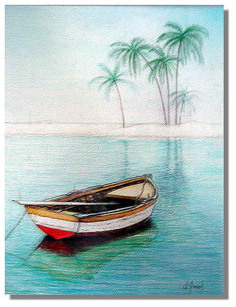 Boat and Palms